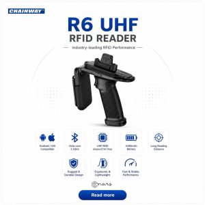 Chainway R6 UHF RFID Sled Reader เครื่องอ่าน RFID ระยะไกล Impinj E710 รองรับ Android และ iOS