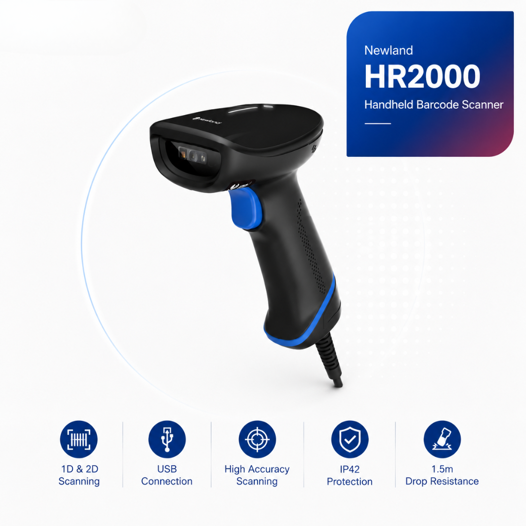 เครื่องอ่านบาร์โค้ด Newland HR2000 มีสาย USB สำหรับร้านค้าปลีก